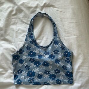 SHEIN Blue Floral Tank Top